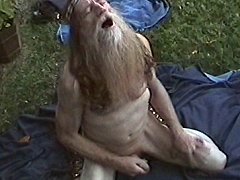 Hippie bends over to get his ass boned