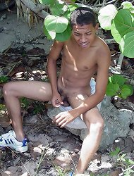 Handsome and horny latin guy demonstrates body